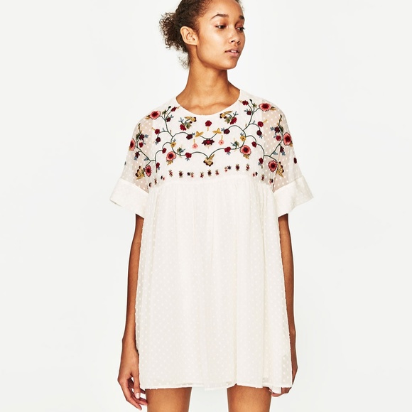Zara Dresses & Skirts - ZARA EMBROIDERED DRESS